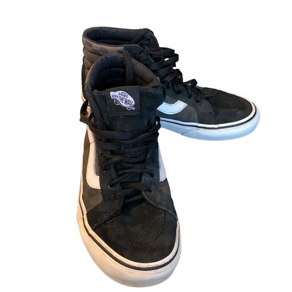 Vans Hi-Top Black and Checkerboard (Unisex)  Sneakers - Picture 8 of 8